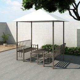  Zadaszenie ogrodowe ze stołem i ławkami 2,5 x 1,5 x 2,4 m Lumarko!