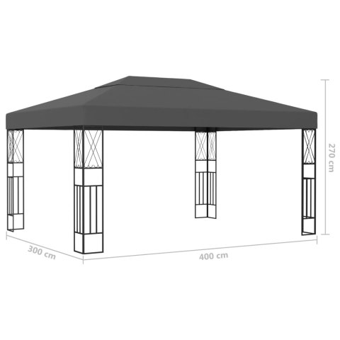  Altana 3x4 m, antracytowa, tkanina Lumarko!