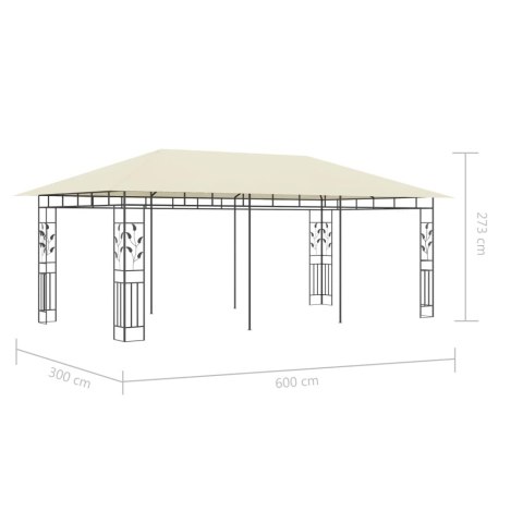  Altana ogrodowa z moskitierą, 6x3x2,73 m, kremowa Lumarko!