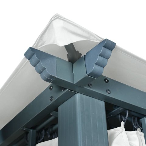  Altana ogrodowa z zasłonami, 400 x 300 cm, kremowa, aluminium Lumarko!