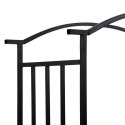  Pergola ogrodowa z ławką, czarna, 128x50x207 cm, żelazna Lumarko!