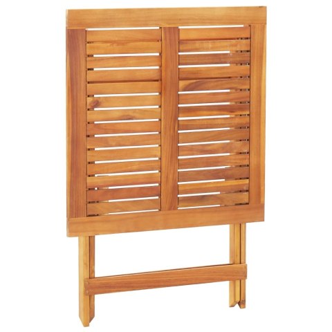  Składany stół ogrodowy, 70 x 70 x 75 cm, lite drewno akacjowe Lumarko!