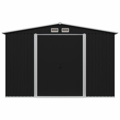  Szopa ogrodowa, antracytowa, stalowa, 257 x 205 x 178 cm Lumarko!