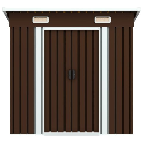  Szopa ogrodowa, brązowa, 194 x 121 x 181 cm, stalowa Lumarko!