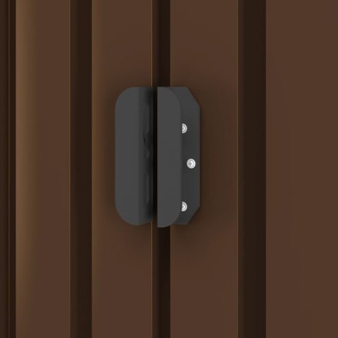  Szopa ogrodowa, brązowa, 204 x 132 x 186 cm, stalowa Lumarko!