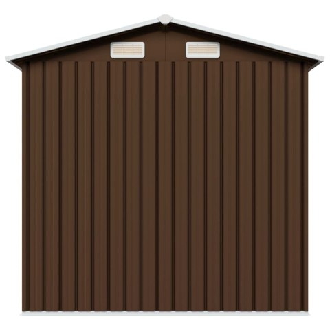  Szopa ogrodowa, brązowa, 204 x 132 x 186 cm, stalowa Lumarko!