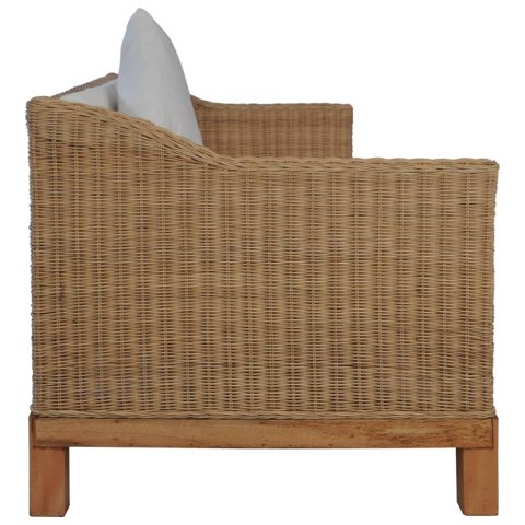 3-osobowa sofa z poduszkami, naturalny rattan Lumarko!