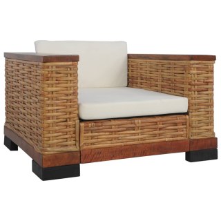  Fotel z poduszkami, brązowy, naturalny rattan Lumarko!