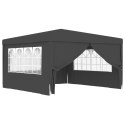 Namiot imprezowy ze ściankami, 4x4 m, antracytowy, 90 g/m² Lumarko!