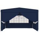  Namiot imprezowy ze ściankami, 4x4 m, niebieski, 90 g/m² Lumarko!