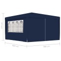  Namiot imprezowy ze ściankami, 4x4 m, niebieski, 90 g/m² Lumarko!
