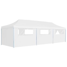  Składany namiot z 8 ścianami bocznymi, 3 x 9 m, biały Lumarko!