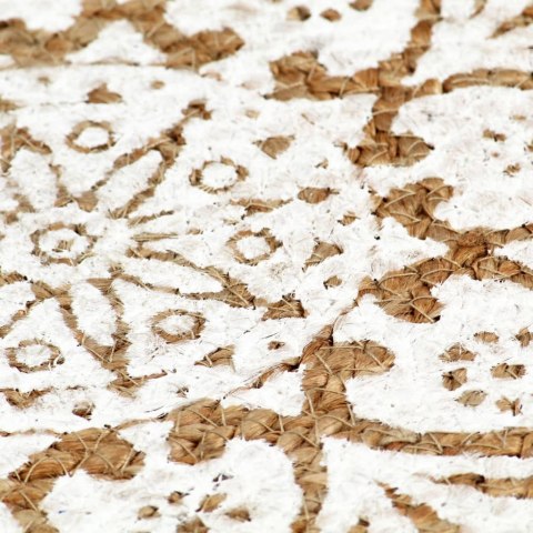  Maty na stół, 4 szt., białe, 38 cm, okrągłe, juta Lumarko!