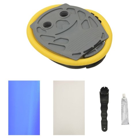  Dmuchany wałek gimnastyczny z pompką, 120x90 cm, PVC, niebieski Lumarko!