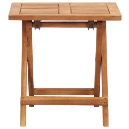 Lumarko Składany stolik ogrodowy, 40x40x40 cm, lite drewno akacjowe