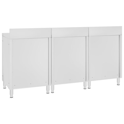  Gastronomiczny stół przyścienny, 180x60x96 cm, stal nierdzewna Lumarko!