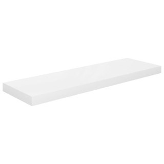  Półka ścienna, wysoki połysk, biała, 80x23,5x3,8 cm, MDF Lumarko!