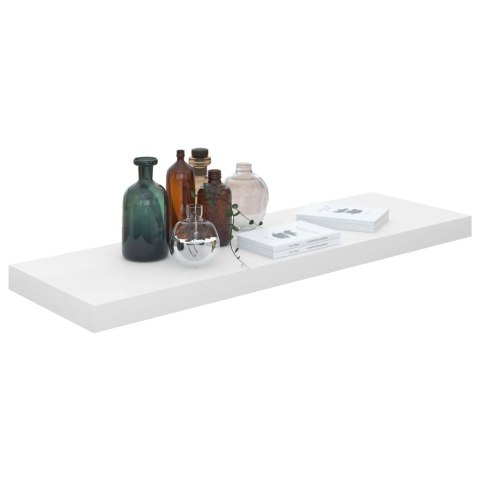  Półka ścienna, wysoki połysk, biała, 80x23,5x3,8 cm, MDF Lumarko!