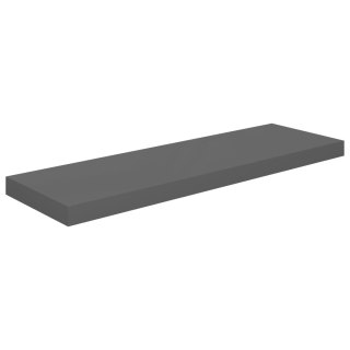  Półka ścienna, wysoki połysk, szara, 80x23,5x3,8 cm, MDF Lumarko!