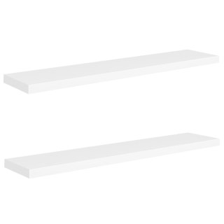  Półki ścienne 2 szt., białe, 120x23,5x3,8 cm, MDF Lumarko!