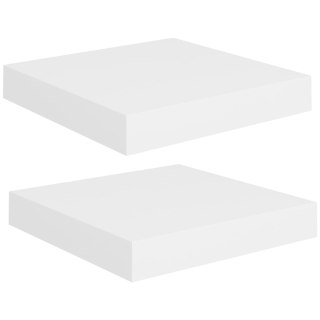  Półki ścienne, 2 szt., białe, 23 x 23,5 x 3,8 cm, MDF Lumarko!