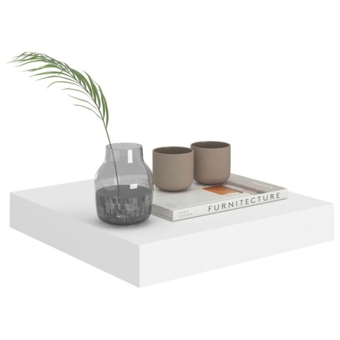  Półki ścienne, 2 szt., białe, 23 x 23,5 x 3,8 cm, MDF Lumarko!
