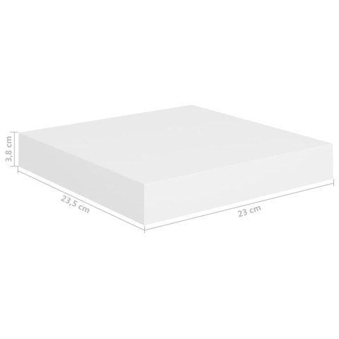  Półki ścienne, 2 szt., białe, 23 x 23,5 x 3,8 cm, MDF Lumarko!
