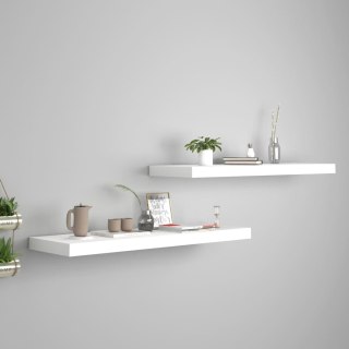  Półki ścienne, 2 szt, białe, 80x23,5x3,8 cm, MDF Lumarko!
