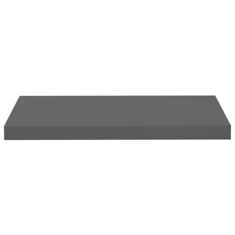 Półki ścienne, 2 szt., wysoki połysk, szare, 60x23,5x3,8cm, MDF Lumarko!