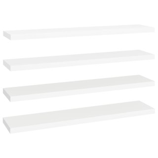  Półki ścienne 4 szt., białe, 120x23,5x3,8 cm, MDF Lumarko!