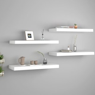  Półki ścienne, 4 szt., białe, 60x23,5x3,8 cm, MDF Lumarko!