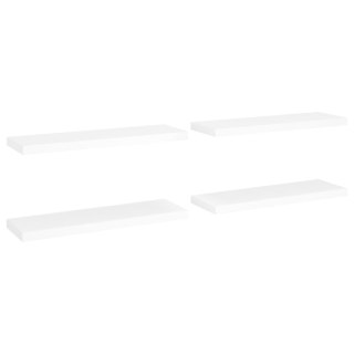  Półki ścienne, 4 szt, białe, 80x23,5x3,8 cm, MDF Lumarko!