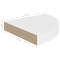  Narożna półka ścienna, biała, 25x25x3,8 cm, MDF Lumarko!