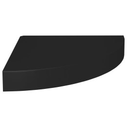 Lumarko Narożna półka ścienna, czarna, 25x25x3,8 cm, MDF