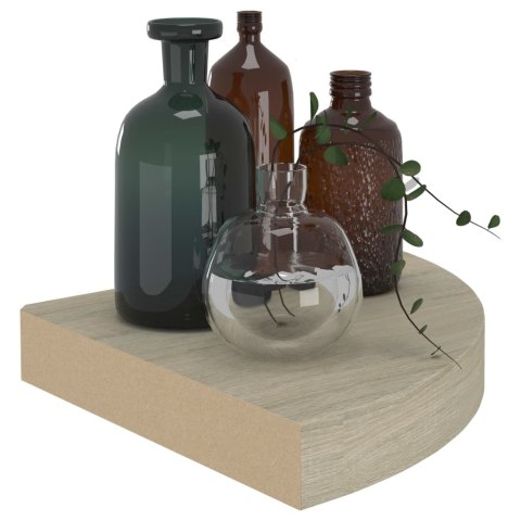  Narożna półka ścienna, kolor dębowy, 25x25x3,8 cm, MDF Lumarko!