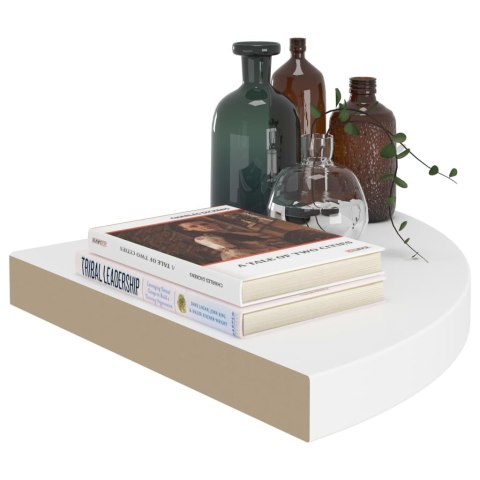  Narożne półki ścienne, 2 szt., białe, 35x35x3,8 cm, MDF Lumarko!