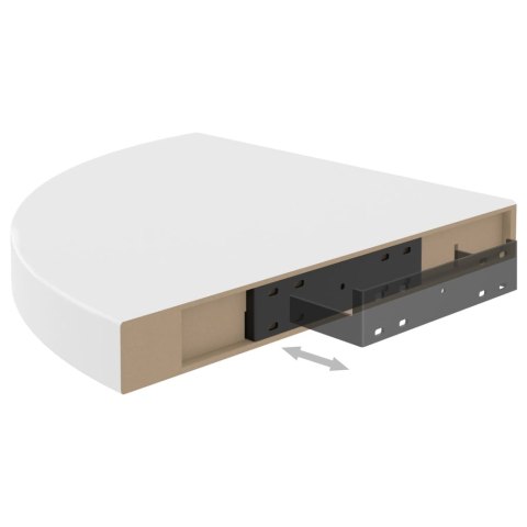  Narożne półki ścienne, 4 szt., białe, 35x35x3,8 cm, MDF Lumarko!