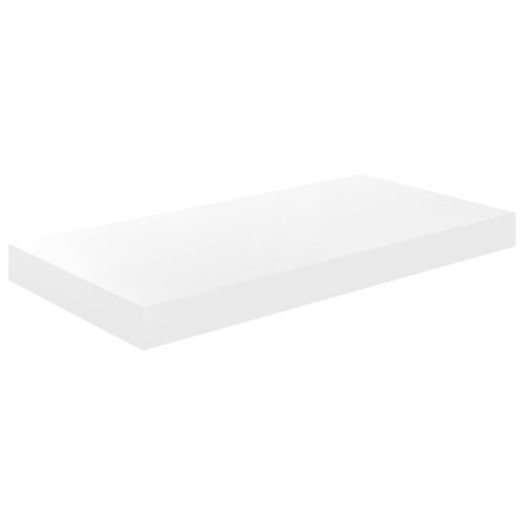  Półka ścienna, wysoki połysk, biała, 50 x 23 x 3,8 cm, MDF Lumarko!