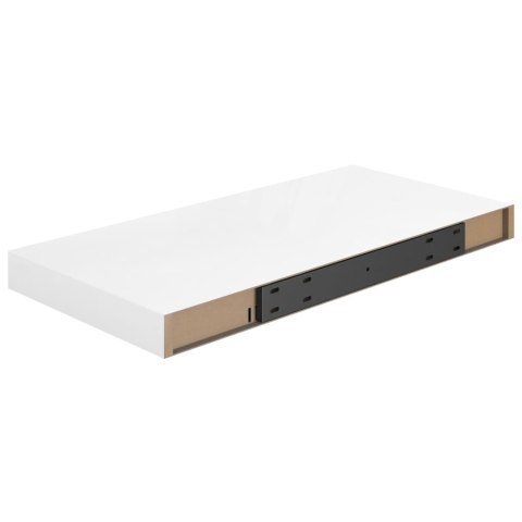  Półka ścienna, wysoki połysk, biała, 50 x 23 x 3,8 cm, MDF Lumarko!