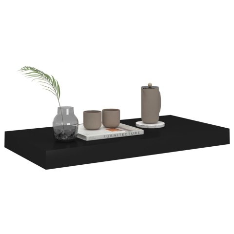  Półki ścienne, 2 szt., czarne, 50x23x3,8 cm, MDF Lumarko!