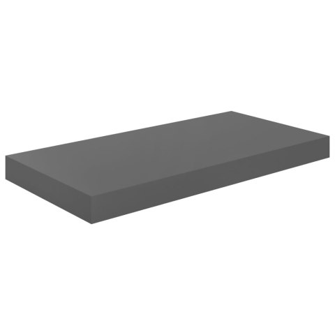  Półki ścienne, 4 szt., wysoki połysk, szare, 50x23x3,8 cm, MDF Lumarko!