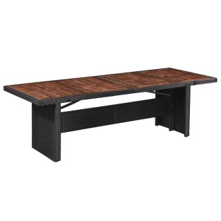  Stół ogrodowy, 240x90x74 cm, rattan PE i lite drewno akacjowe Lumarko!
