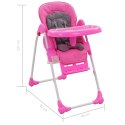  Krzesełko do karmienia dzieci, różowo-szare Lumarko!