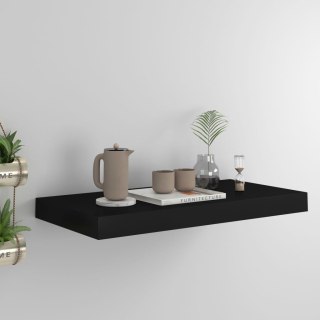  Półka ścienna, czarna, 50 x 23 x 3,8 cm, MDF Lumarko!