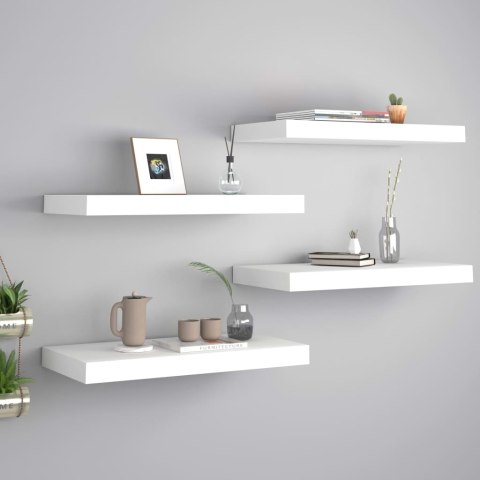  Półki ścienne, 4 szt., białe, 50x23x3,8 cm, MDF Lumarko!