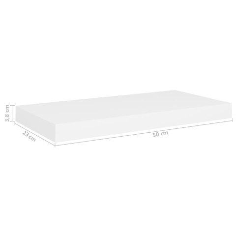  Półki ścienne, 4 szt., białe, 50x23x3,8 cm, MDF Lumarko!