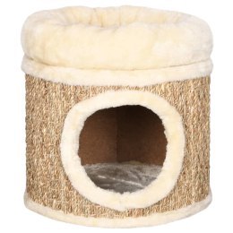  Domek dla kota z luksusową poduszką, 33 cm, trawa morska