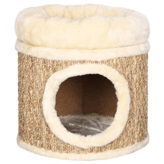  Domek dla kota z luksusową poduszką, 33 cm, trawa morska Lumarko!