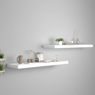  Półki ścienne, 2 szt., białe, 90x23,5x3,8 cm, MDF Lumarko!