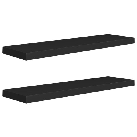  Półki ścienne, 2 szt., czarne, 90x23,5x3,8 cm, MDF Lumarko!
